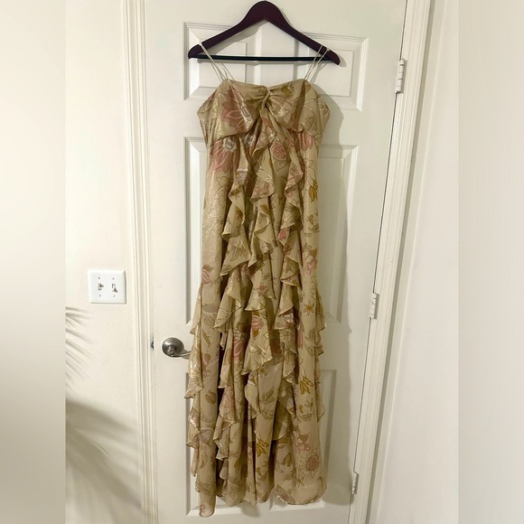 Ralph Lauren Mettalic strapless gown - Picture 5 of 6